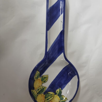 Poggiamestolo linea Capri 3 decoro limoni linee blu