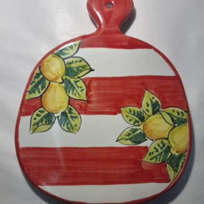 Poggiapentola linea Capri 1 decoro limone righe rosse