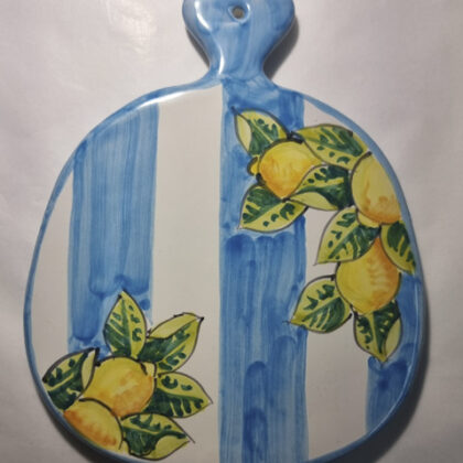 Poggiapentola linea Capri 2 decoro limone righe celeste