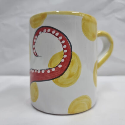 Tazza mug linea Capri 4 decoro mare polpo pois gialli