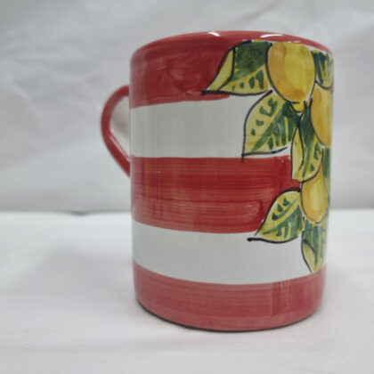 Tazza mug linea Capri 1 decoro limoni linee rosse