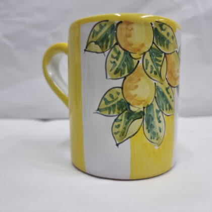 Tazza mug linea Capri 2 decoro limoni linee gialle