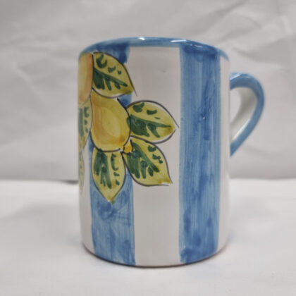 Tazza mug linea Capri 2 decoro limoni linee azzurre
